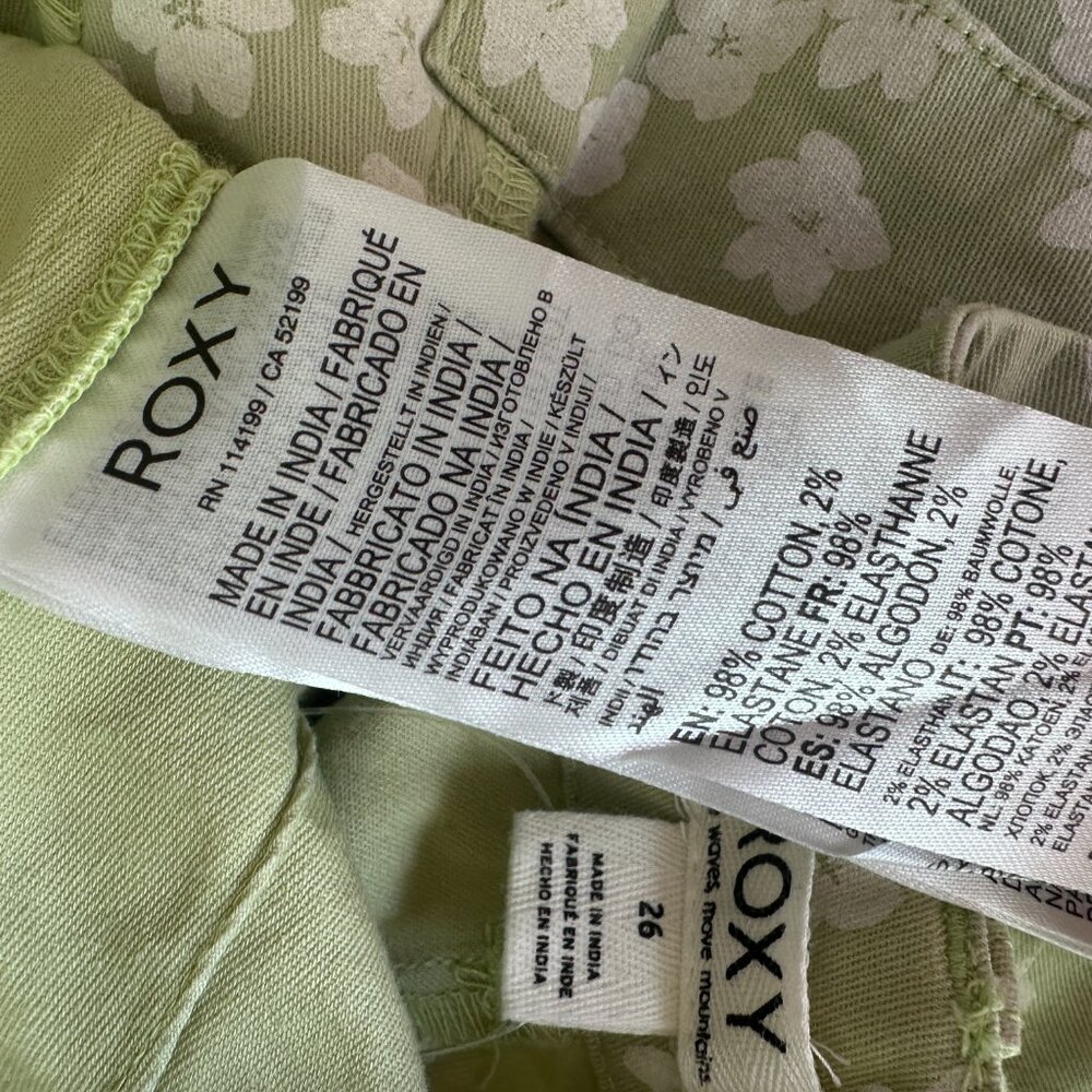 NWT Roxy Retro High Waisted Flare Pants Flowers Spring Girly - 26 - Picture 5 of 6